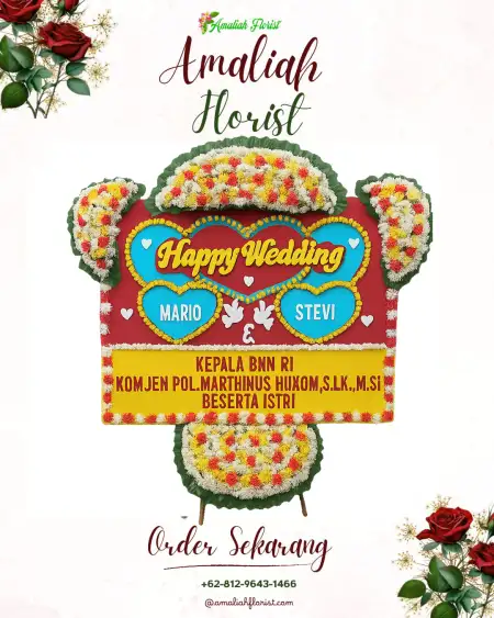 Papan Bunga Pernikahan Margoluwih